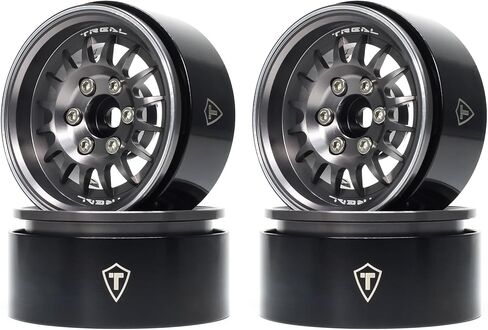 TREAL 1.9 Beadlock Wheel Rims Highti Multi Multi CLNC 1.9 بوصة (4p) لـ 1:10 RC Crawler TRX -4 SCX10 III SCX10 PRO SCX10 II -type n (البرونز) in Kuwait