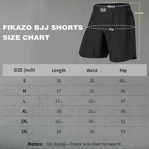 MMA Shorts Men - No GI BJJ Shorts for Muay Thai ، الملاكمة ، القتال ， التدريب على المصارعة والتدريب القتالي in Kuwait