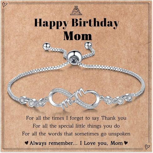 Gifts for Women Mom, Infinity Love Bracelets for Women Girls Girlfriend, Birthday Mothers Day Jewelry Gifts for Mom Wife from Daughter Son in Kuwait