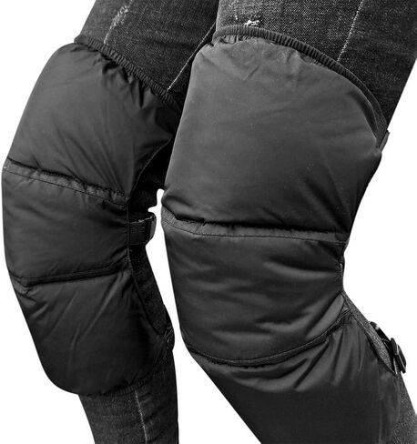 1 Pair Winter Cycling Knee Pads Fleece Lined Knee Warmers Cold-Proof Skiing Knee Wraps Adjustable Outdoor Knee Braces Unisex Waterproof Thickened Knee Warmers for Extreme Cold in Saudi Arabia
