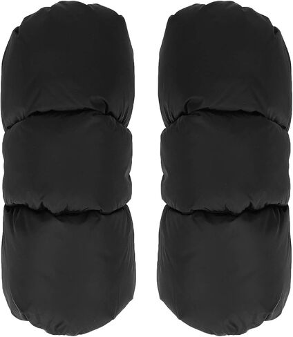1 Pair Winter Cycling Knee Pads Fleece Lined Knee Warmers Cold-Proof Skiing Knee Wraps Adjustable Outdoor Knee Braces Unisex Waterproof Thickened Knee Warmers for Extreme Cold in Saudi Arabia