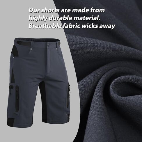 Ally Mens Mountain Bike Shorts 4D Padded Baggy Bicycle Cycling Biking Bike Shorts Lightweight Loose-fit in Kuwait