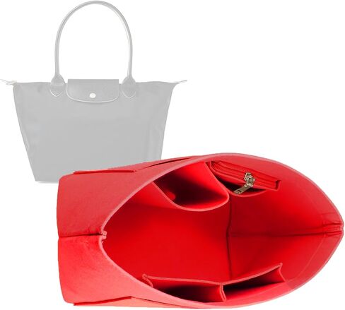 Lckaey Purse Organizer Insert for le pliage large Handbags Insert Organizer1012beige-L in Saudi Arabia