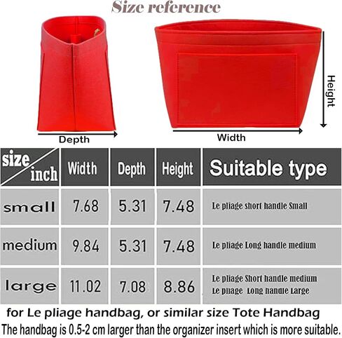 Lckaey Purse Organizer Insert for le pliage large Handbags Insert Organizer1012beige-L in Saudi Arabia