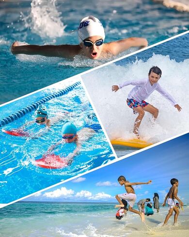 Runhit Boys 'Swim Jammers Youth Swimsuit UPF 50+ سريع للضغط الرياضي الجاف الجاف in Kuwait