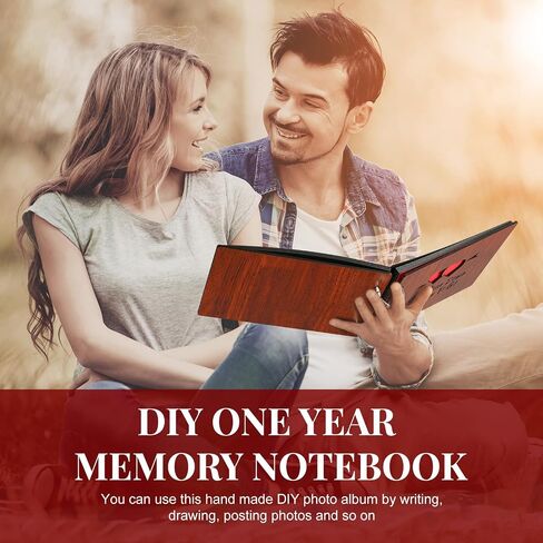 سنة واحدة من سجلات قصاصات السنة الأولى ، ألبوم الصور للأزواج المصنوعة يدويًا DIY One Year Memory Notebook Photo Family Photo Form in Kuwait