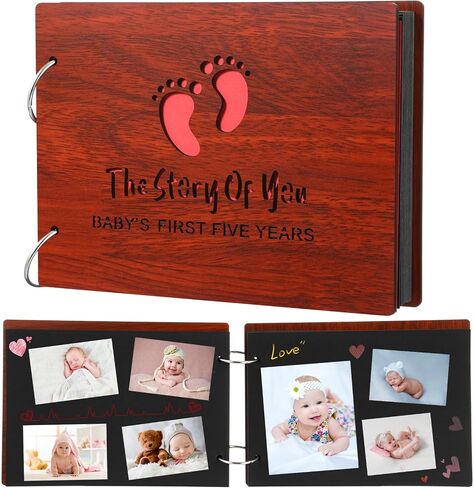 سنة واحدة من سجلات قصاصات السنة الأولى ، ألبوم الصور للأزواج المصنوعة يدويًا DIY One Year Memory Notebook Photo Family Photo Form in Kuwait