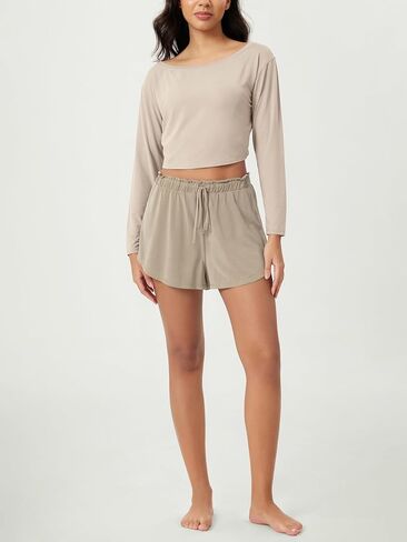ODODOS Modal Soft Lounge Shorts for Women Drawstring High Waist Casual Sleepwear Lightweight Cozy Pajama Bottom in Saudi Arabia
