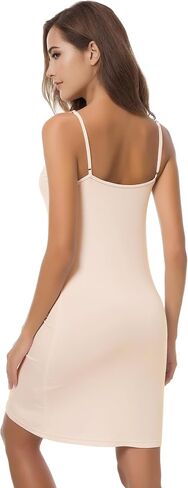 Buauty 2 Packs Slip Dress, Spaghetti Strap Dresses for Women, Cami Halter Neck Tank Plus Size Slips No Static in Saudi Arabia