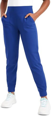 CRZ YOGA Butterlift Girls Joggers with Pockets - Athletic Active Casual Lounge Running Pants for Kids Teen Soft in Saudi Arabia