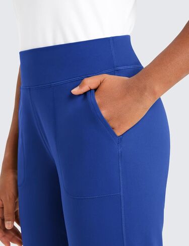 CRZ YOGA Butterlift Girls Joggers with Pockets - Athletic Active Casual Lounge Running Pants for Kids Teen Soft in Saudi Arabia