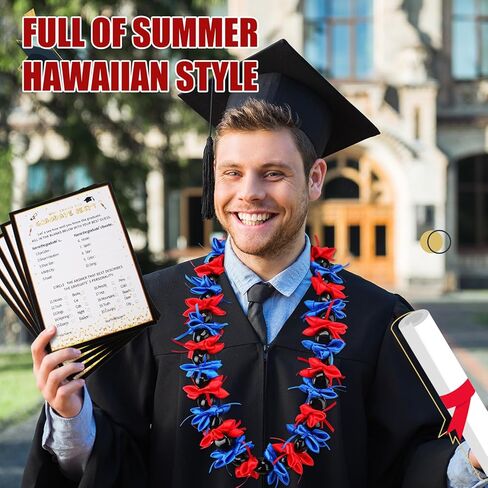 التخرج ليس هاواي السحلية مع Kukui ورقة الجوز الاكريليك حبة اليدوية الشريط القوس القلائد للكلية المدرسة in Kuwait