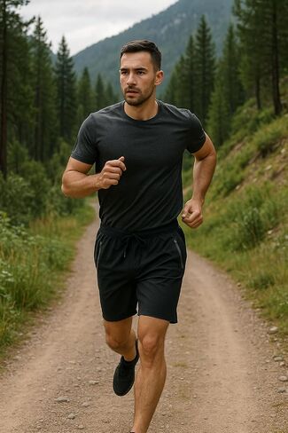 Mens Running Shorts 7 Inch Athletic Backetball Shorts for Summer 2025 with Zipper Pockets in Saudi Arabia