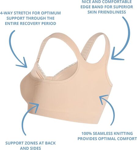 Alice Post Surgery Compression Bra w/Adjustable Straps | Post Surgical Bra Front Closure in Saudi Arabia