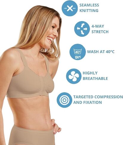 Alice Post Surgery Compression Bra w/Adjustable Straps | Post Surgical Bra Front Closure in Saudi Arabia