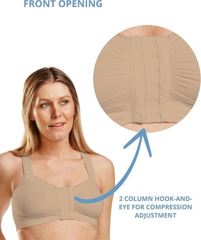 Alice Post Surgery Compression Bra w/Adjustable Straps | Post Surgical Bra Front Closure in Saudi Arabia