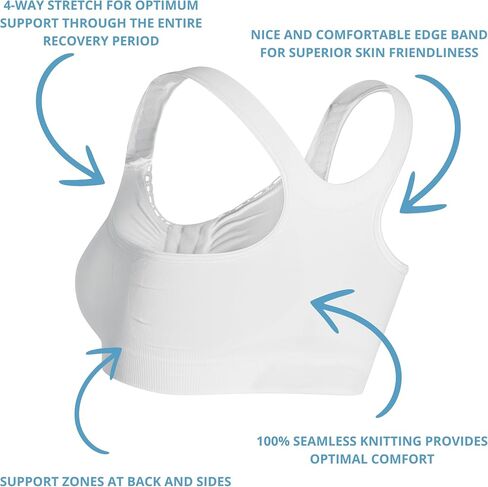 Alice Post Surgery Compression Bra w/Adjustable Straps | Post Surgical Bra Front Closure in Saudi Arabia