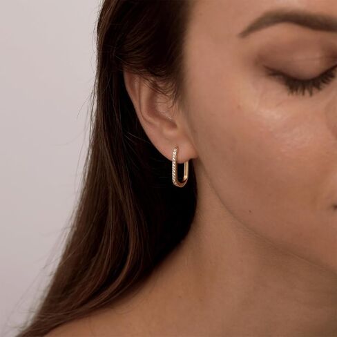 Chunky Gold Stud Earrings for Women 14k Gold Plated Hypoallergenic Earrings Statement Trendy Fashion Gold Jewelry Gifts in Kuwait