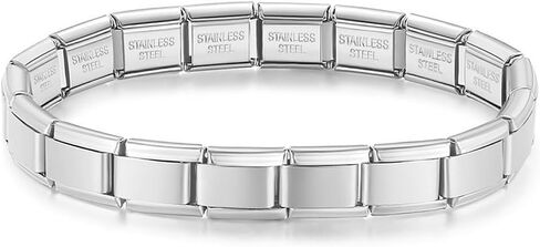 Uny Jewel Shiny 9mm Italian Charm Starm Bracelets 18 Links DIY تخصيص تخصيص مرن متشابك in Kuwait