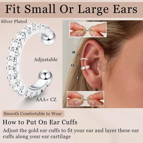 LOLIAS 𝐄𝐚𝐫 𝐂𝐮𝐟𝐟 𝐄𝐚𝐫𝐫𝐢𝐧𝐠𝐬 for Women Non Piercing Gold Ear Cuffs 𝟏𝟒𝐊 𝐆𝐨𝐥𝐝 𝐏𝐥𝐚𝐭𝐞𝐝 Ear Cuff for Non Pierced Ears Clip on Cartilage Earring 𝐅𝐚𝐤𝐞 𝐄𝐚𝐫𝐫𝐢𝐧𝐠𝐬 Lightweight in Kuwait