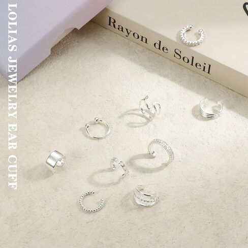 LOLIAS 𝐄𝐚𝐫 𝐂𝐮𝐟𝐟 𝐄𝐚𝐫𝐫𝐢𝐧𝐠𝐬 for Women Non Piercing Gold Ear Cuffs 𝟏𝟒𝐊 𝐆𝐨𝐥𝐝 𝐏𝐥𝐚𝐭𝐞𝐝 Ear Cuff for Non Pierced Ears Clip on Cartilage Earring 𝐅𝐚𝐤𝐞 𝐄𝐚𝐫𝐫𝐢𝐧𝐠𝐬 Lightweight in Kuwait