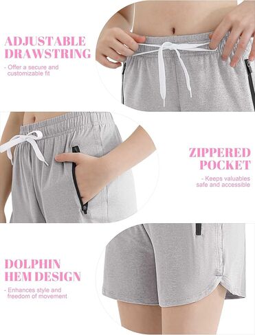Resinta 4 Pack Girls Athletic Shorts Dry-Fit Soccer Running Shorts for Kids Workout Gym Active Apparel with Zipper Pockets in Saudi Arabia