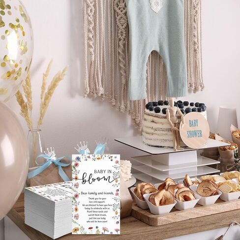 FUMETE 50 PCS حزمة بذور استحمام الطفل الرباعي الملاذات Kraft بذور الأجزاء الصغيرة حزم تخزين Mini Kraft حزم الورق الرجعية لحفلة استحمام الطفل in Kuwait