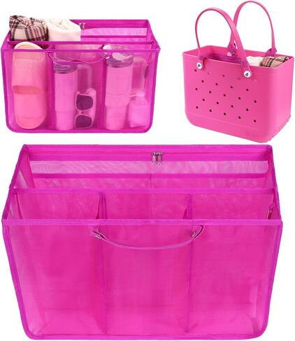 OUTXE Beach Bag Organizer Compatible with X Large Bogg Bag Accessories Inserts, Lightweight Mesh Insert Divider Pouch for Original XL Bogg Bags, Beach Tote Bags Insert for Organizing in Saudi Arabia