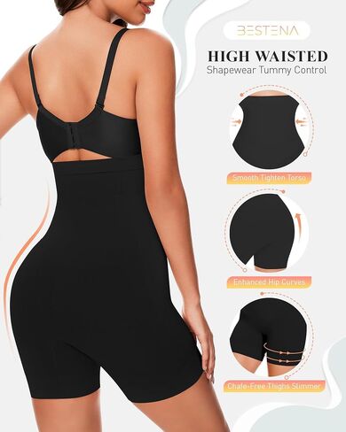 BESTENA Shapewear Shorts,High Waisted Shapewear for Women Tummy Control,Seamless Body Shaper Shorts Thigh Slimmer in Saudi Arabia