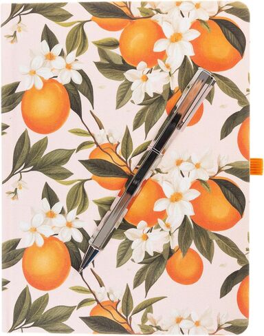 Graphique Hortensia Journal Plus Pen Luxe Collection ، دفتر Notes Hardcover للمذكرات للكتابة ، نقش رقائق الفضة ، 160 صفحة ، 6 "× 8" in Kuwait