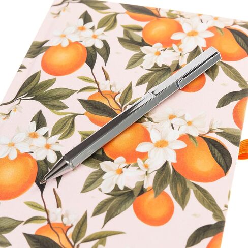 Graphique Hortensia Journal Plus Pen Luxe Collection ، دفتر Notes Hardcover للمذكرات للكتابة ، نقش رقائق الفضة ، 160 صفحة ، 6 "× 8" in Kuwait