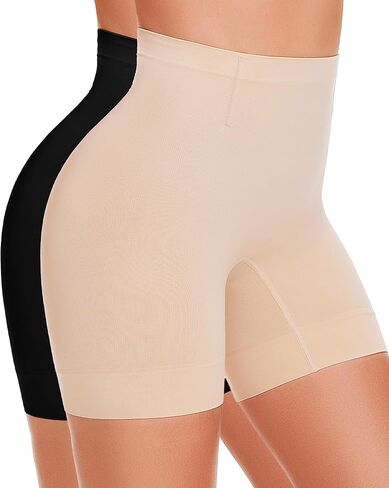BESTENA Shapewear Shorts, Mid-Waist Body Shaper Short, Womens Shapewear Tummy Control, Seamless Shapewear for Under Dresses in Kuwait