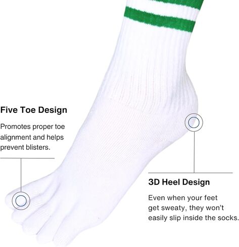 Toe Socks Crew Men and Women Athletic Running Premium Cotton Five Finger Socks Barefoot Socks Quarter in Saudi Arabia