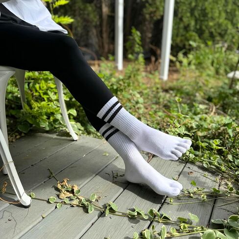 Toe Socks Crew Men and Women Athletic Running Premium Cotton Five Finger Socks Barefoot Socks Quarter in Saudi Arabia