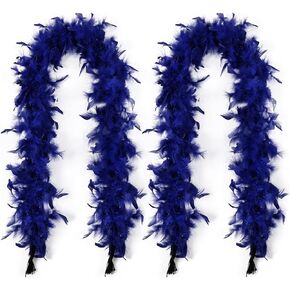 Chandelle Turkey Feather Boa 30g 1.64 ياردة لحفل حفل زفاف عيد الميلاد زخرفة أزياء عيد الميلاد (2pcs)