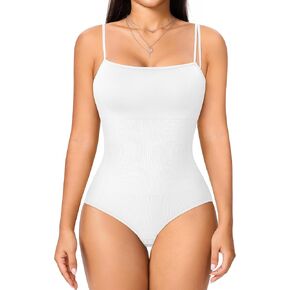 Eleady Shapewear Bodysuits for Women - Body Shaper Tummy Control Sleeveless Bodysuit Square Neck Tank Tops