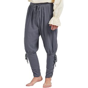 زي Century Star Renaissance Pirate Pirate Pants Ren Faire Viking Colonial Colonial Halloween Coleded