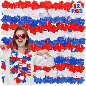 زخارف حفلات Luau ، 12 مساءً Leis لـ Luau Party Necklace Women Clothing Association ، وملحقات الأزياء الاستوائية في هاواي ، ويرفق زهرة هاواي ، الإمدادات الصيفية ، لوازم عيد ميلاد الصيف
