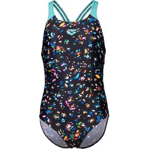 ARENA Girls Performance Confetti Swim Pro Back Athletic One Piece Swimsuit