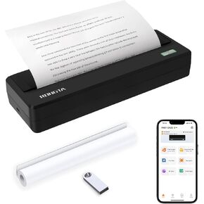 Rongta Portable Printer Wireless for Travel ، 300DPI Printly Bluetooth Mobile Printer ، دعم 8.5 "× 11" أمريكي ، متوافق مع أجهزة الكمبيوتر المحمولة Android iOS (الرمادي) in Kuwait