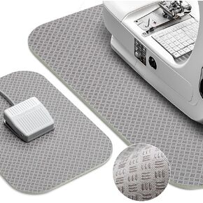 ترقية 2 أحجام حصيرة كاتبة لآلة الخياطة ، وسادة مزدوجة الجوانب غير المنزلق لدواسة قدم آلة الخياطة ، حصيرة آلة الخياطة تقلل من الاهتزاز وحركة التطريز على خياطة اللحف ، 20 "x14" و 14 "x9" - أسود in Kuwait