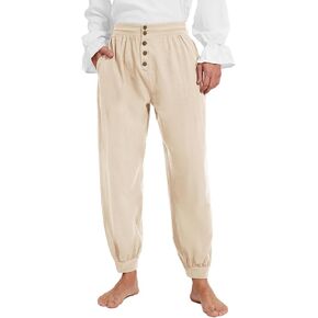 Century Star Pirate Pants Renaissance Costume Men's Medieval Ren Faire Viking Colonial Gothic Navigator Halloween Trousers