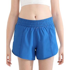 شورتات رياضية Documo Girl مع جيوب Zipper Zipper Quaret