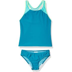 Speedo Girls' Swimsuit Two Piece Tankini Thick Strap