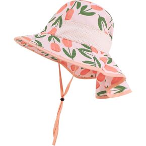 Baby Toddler Sun Hat with Neck Flap for Sun Protection, UPF 50+ Outdoors 0-6 Years Boys Girls