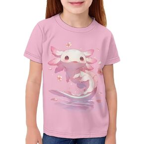 Novelty 3D Graphic T Shirts for Kids Crew Neck Funny Animal Print Short Sleeve Girls Tshirts 3-16 Years