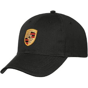 Genuine Porsche Black Crest Logo Cap