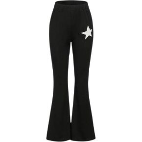 Gorglitter Girls 'Flare Leggings Star Print Bell Bottans High Weist Yoga Pants