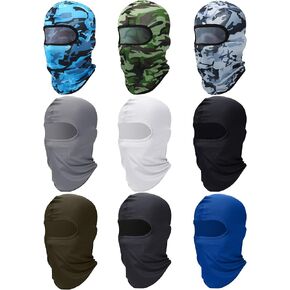 9 قطع قناع التزلج للرجال Balaclava Face Mask Mask Summer Face Mask Balaclava قناع الوجه الكامل
