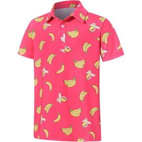 Boys Polo Shirts Hawaiian Golf Clothes Fashion Short Sleeve Kids Cool School Uniform 5-14T